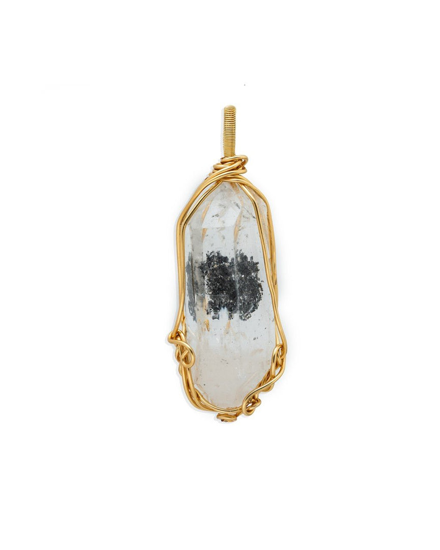 double pointed herkimer diamond pendant