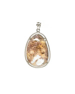 Load image into Gallery viewer, seabed world phantom quartz pendant in silver setting
