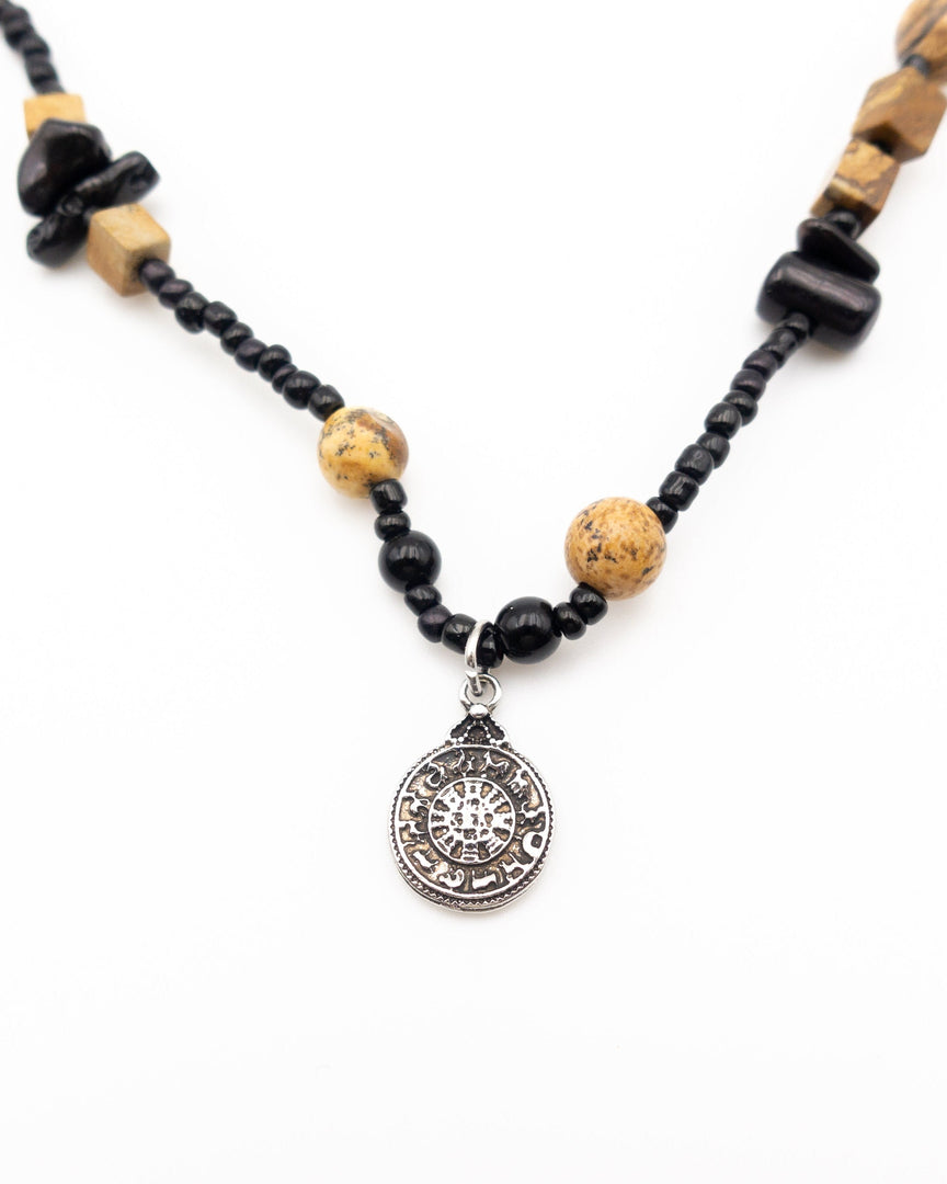 Black Wood Shell Necklace