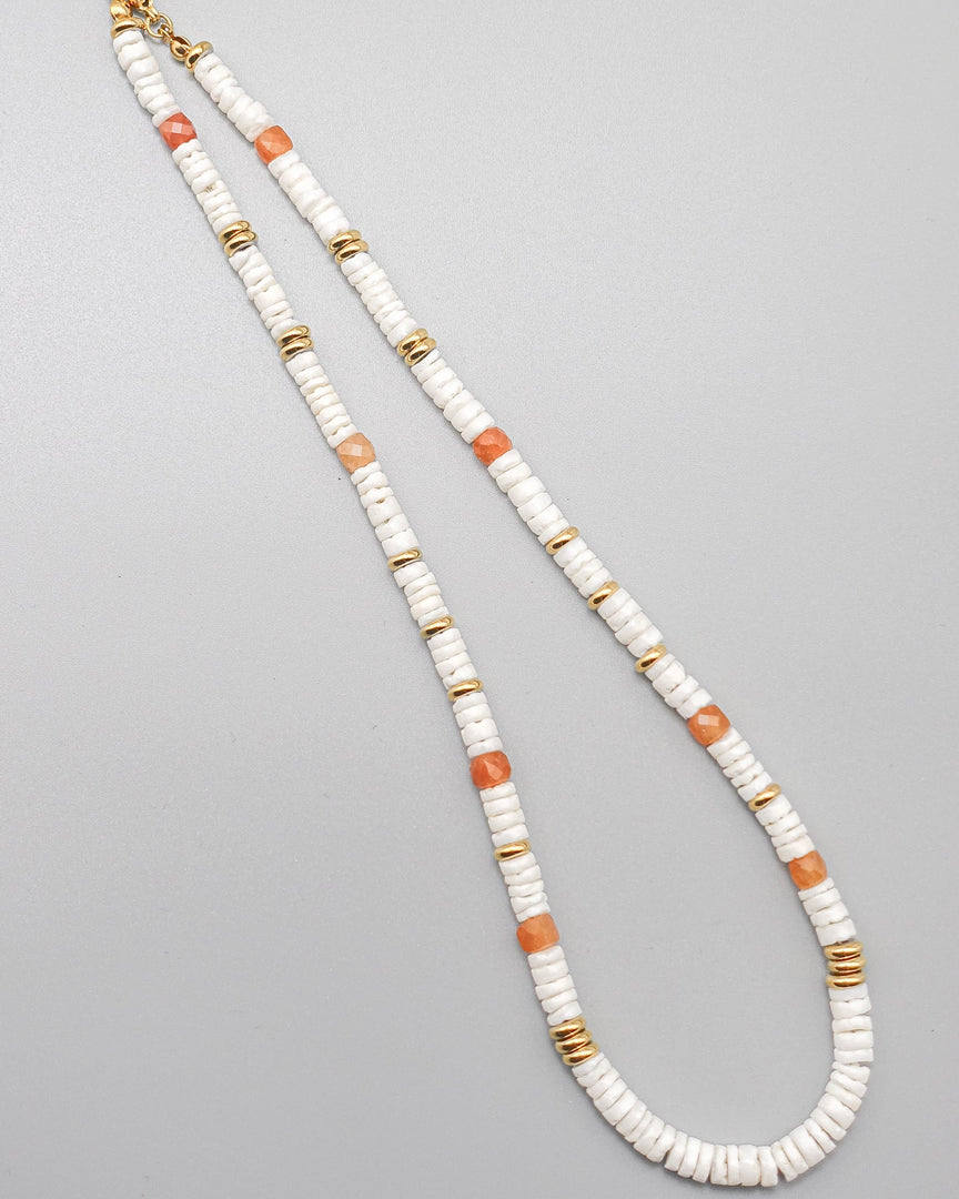 White Shell Stone Necklace