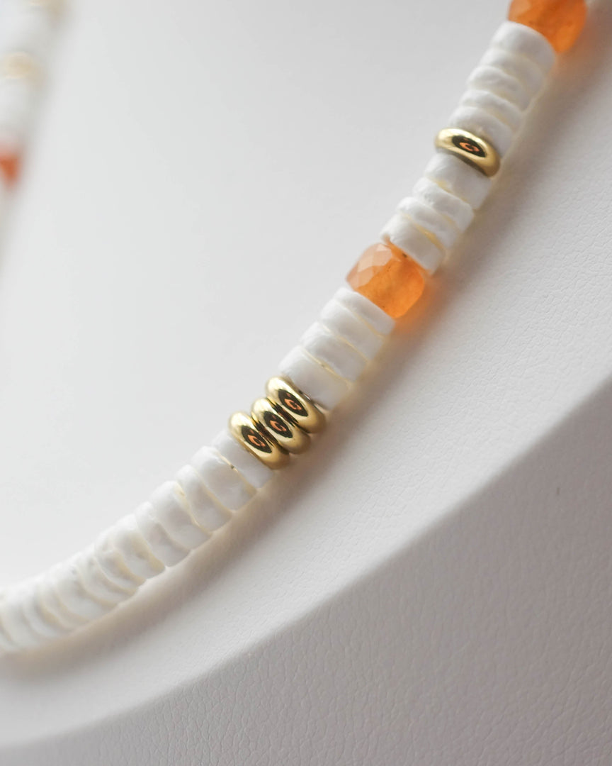 White Shell Stone Necklace