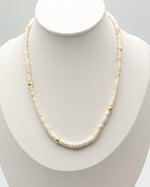 Load image into Gallery viewer, Egg Cream Chalcedony Stone Necklace
