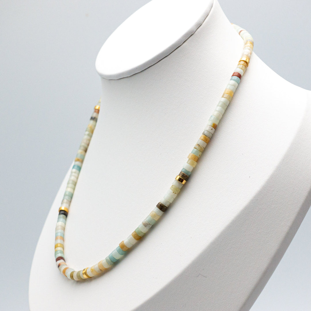 Rainbow Calcite Stone Necklace