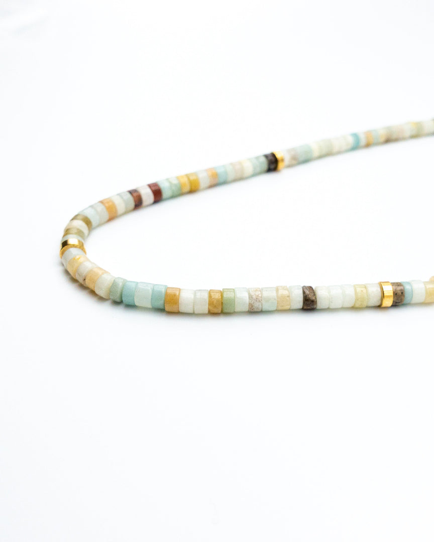 Rainbow Calcite Stone Necklace