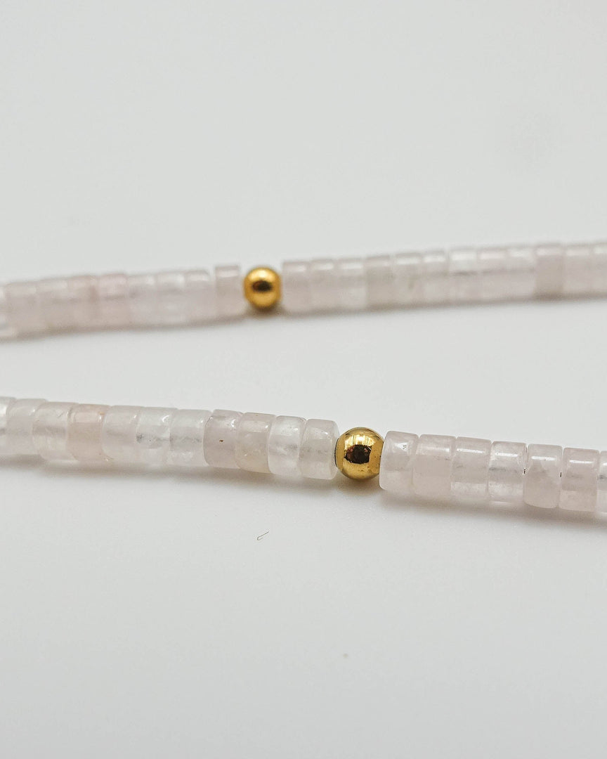 Baby Pink Chalcedony Stone Necklace