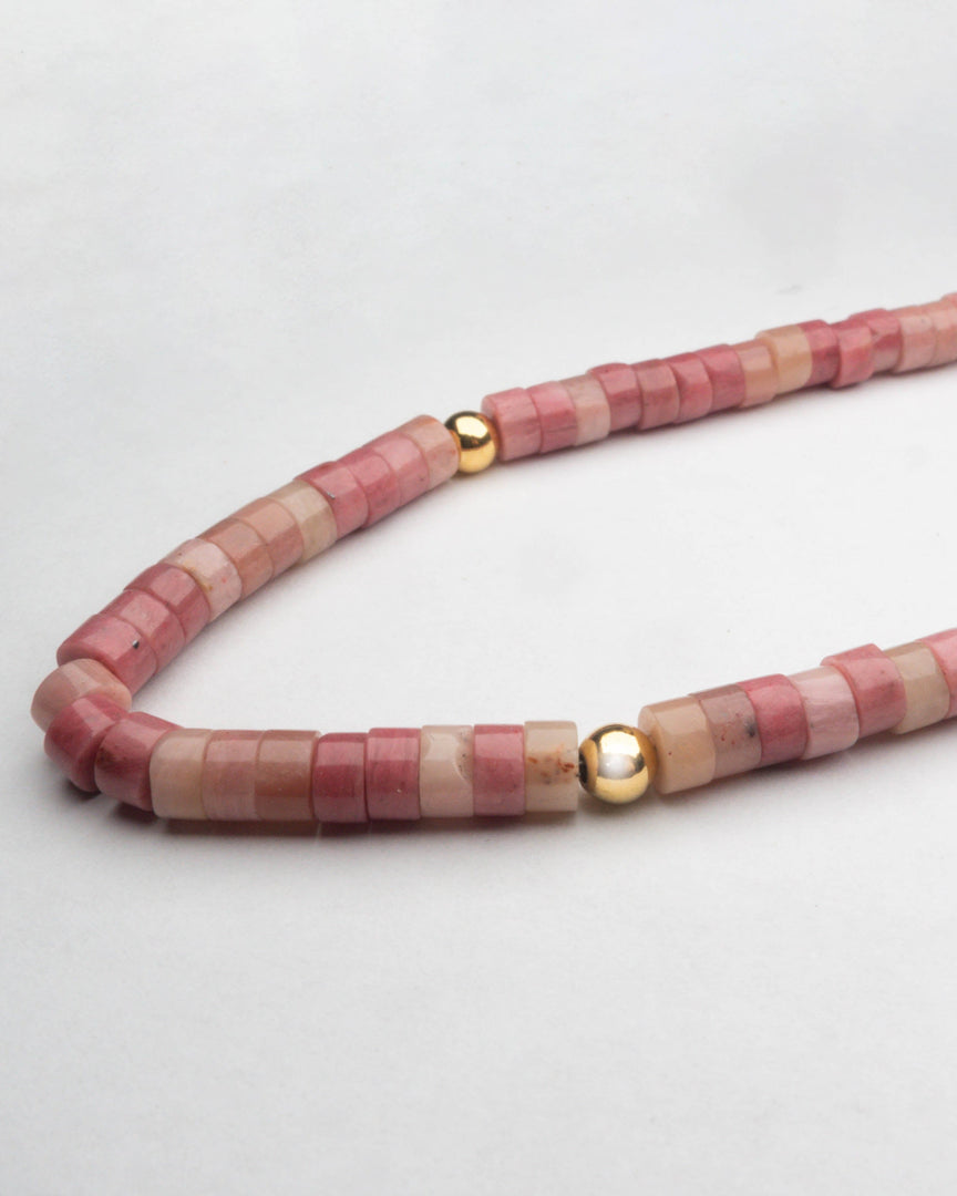 Pink Jade Stone Necklace