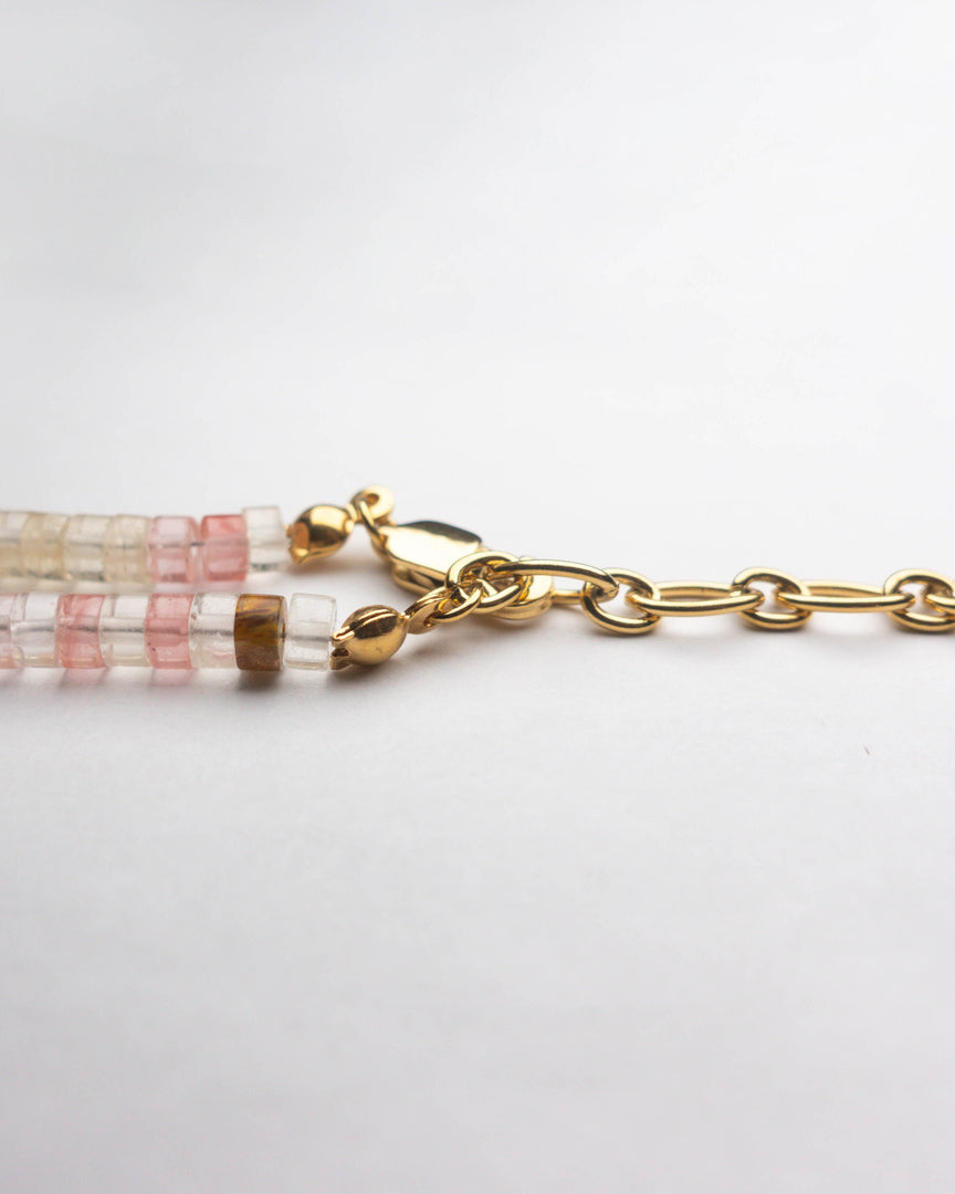 Watermelon Chalcedony Stone Necklace