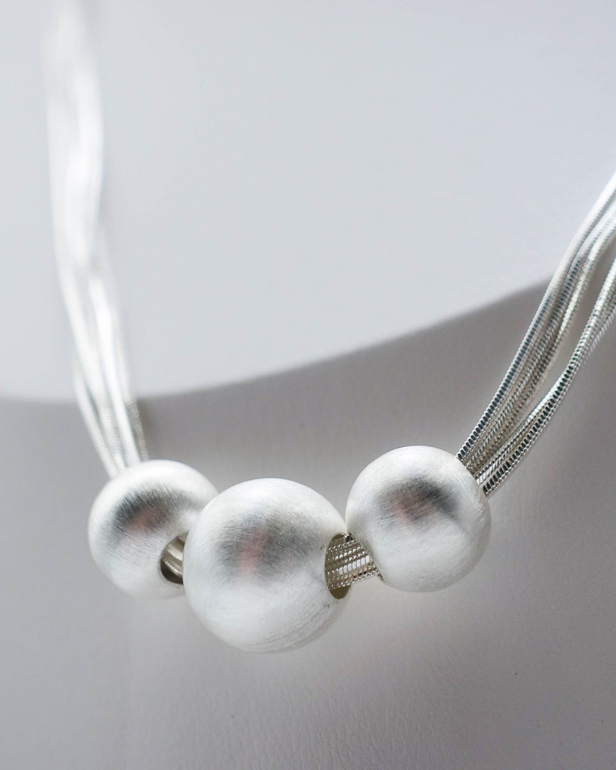 Silver Bead Necklace