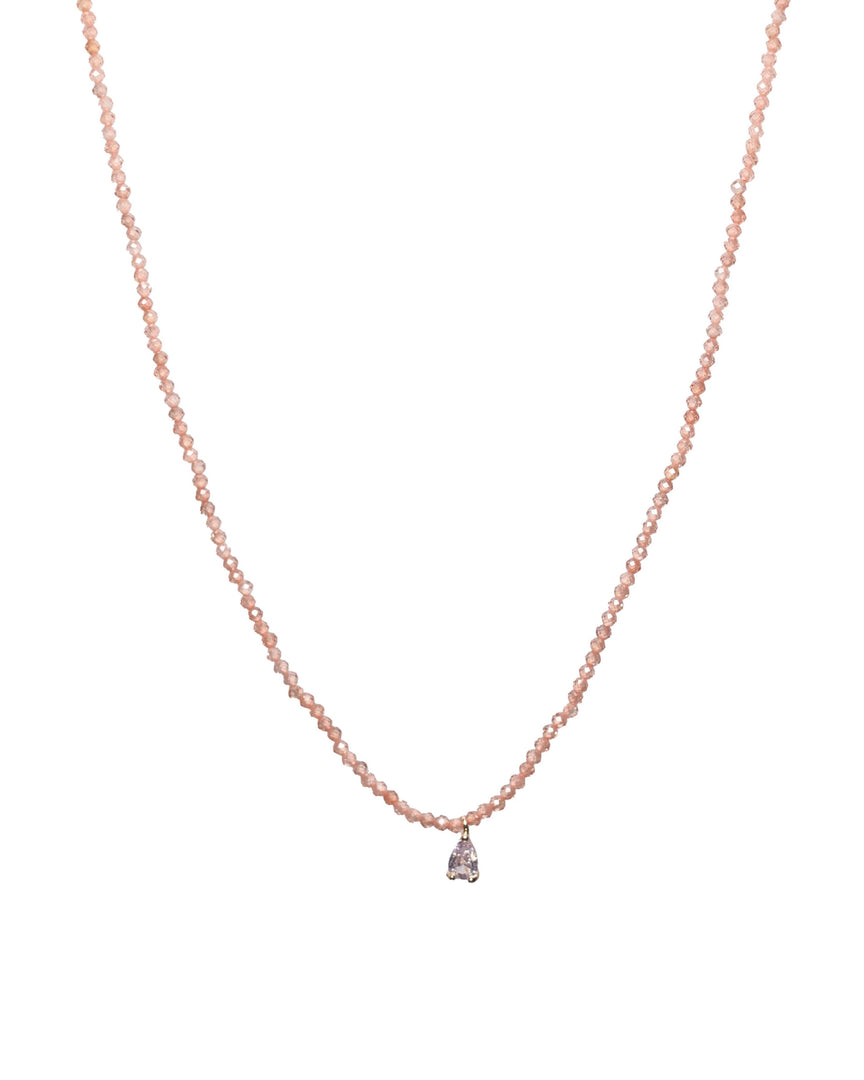 Pink Crushed Stone Necklace