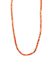 Orange Chalcedony Stone Necklace