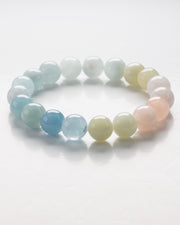 Multi Color Morganite Beaded Bracelet