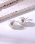 Load image into Gallery viewer, 12mm round freshwater pearl stud earrings

