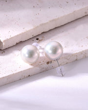12mm round freshwater pearl stud earrings