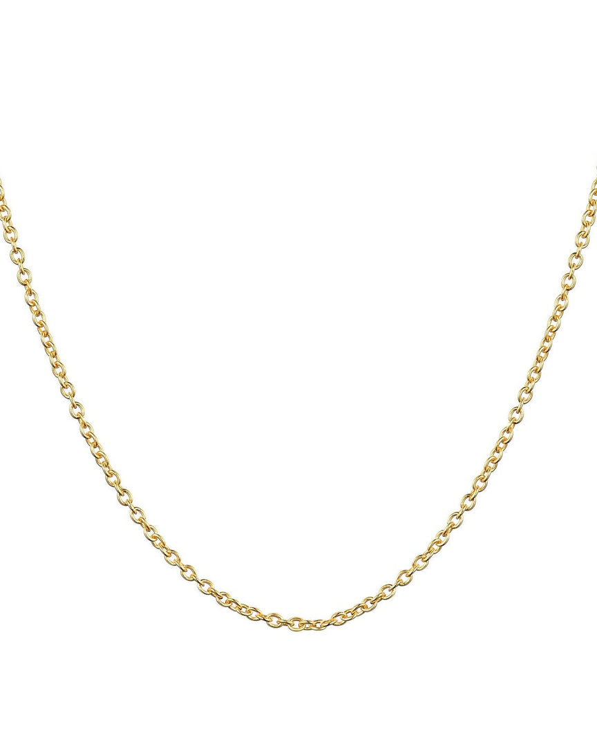 oval link golden chain necklace