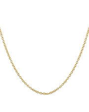 oval link golden chain necklace